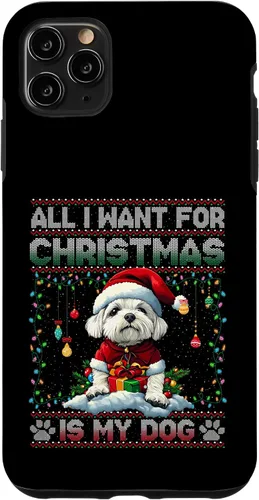 Vista 13 de Maltese Christmas Tree Lights Decorations Dog Lover Xmas Case for iPhone 17