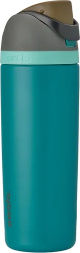 Vista 75 de Owala FreeSip - Botella de agua de acero inoxidable de 24 onzas, pistas de esquí de los años 80