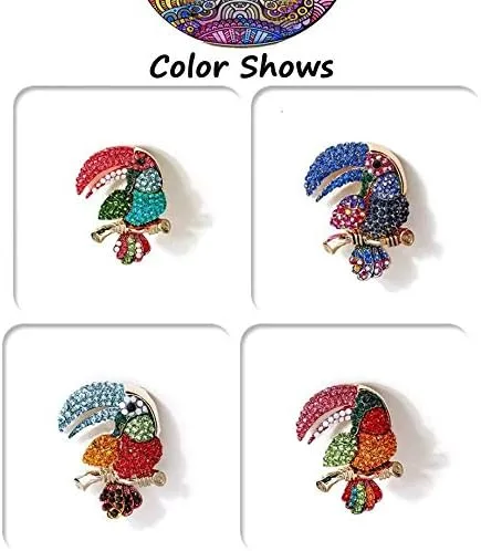 Vista 3 de Rosette Hair Broche de cristal brillante con diamantes de imitación Broche de cristal brillante colorido regalo para mujeres y niñas