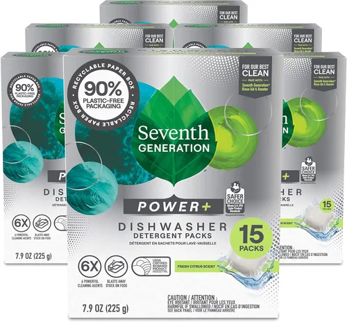 Vista 11 de Seventh Generation Power Plus Detergente automático para lavavajillas 15 unidades, 7.9 oz