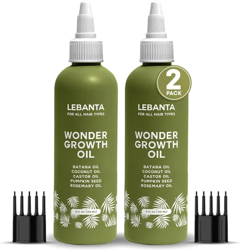Vista 8 de Lebanta Aceite de Batana para el crecimiento del cabello, mezcla 100% pura, cruda y natural con ricino orgánico, semillas de calabaza, coco y aceite