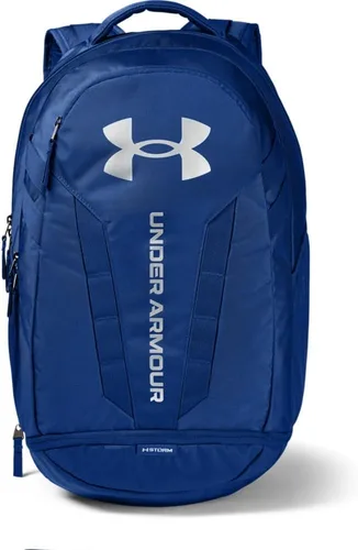 Vista 26 de Under Armour Mochila Hustle 5.0 unisex (004) negro / negro jaspeado medio / brillo dorado metálico