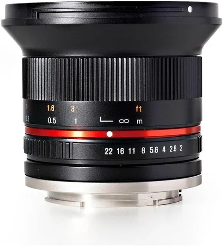 Vista 2 de Lente E-Mount Rokinon con ángulo ultramplio, de 0.47 pulgadas con longitud focal de 2.0 NCS CS