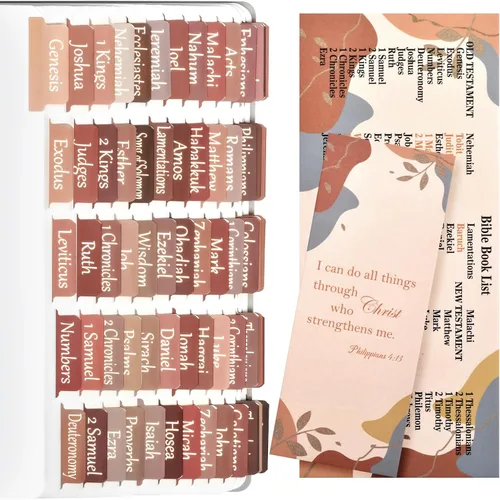 Vista 8 de Pestañas negras de la Biblia para mujeres/hombres/niños, 100 pestañas laminadas de la Biblia católica, Antiguo y Nuevo Testamento, pestañas