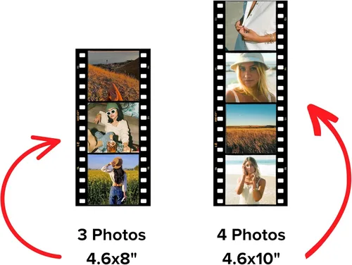 Vista 2 de ENVÍO EL MISMO DÍA Placa de Película de Foto Retro en Rollo de Película de Recuerdo con Soporte - Regalo Personalizado de Foto para Mejor Amiga