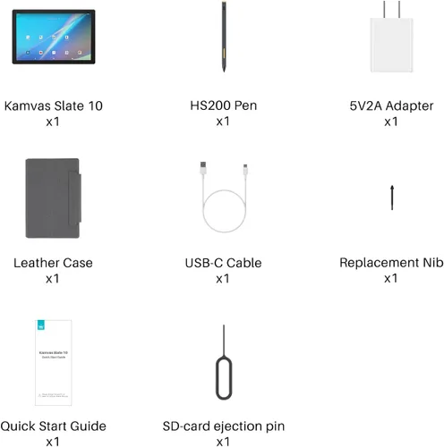 Vista 9 de HUION Kamvas Slate 10 - Tableta de dibujo independiente, no necesita computadora, con pantalla completamente laminada, tableta de arte digital