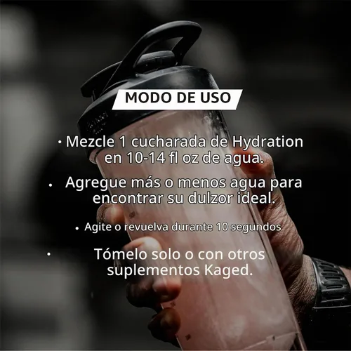 Vista 8 de Kaged Hidratación diaria 5 electrolitos clave Sin azúcar Agua de coco 60 porciones