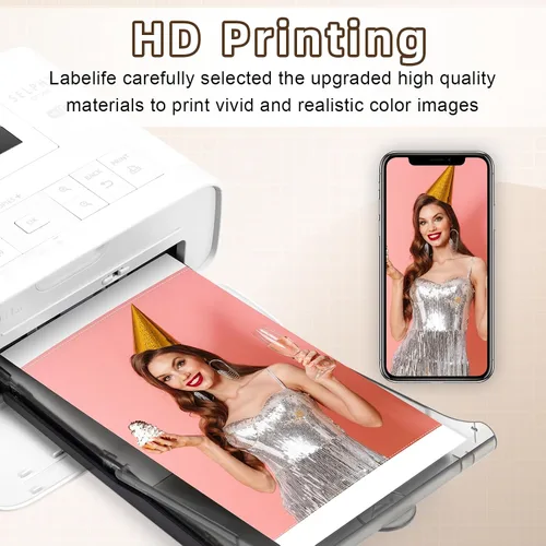 Vista 6 de Compatible con Canon Selphy CP1500 CP1300 Tinta y papel KP-108IN Juego de colores para Selphy CP1200 CP910 CP900 CP760 CP780 CP800, casete de tinta