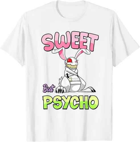 Vista 43 de Sweet But Psycho Shirt Bunny Creepy Gothic Rabbit Funny T-Shirt