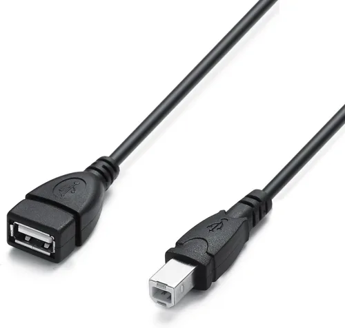 Vista 3 de AMUU Paquete de 2 cables USB 2.0 A hembra a USB B macho para impresora
