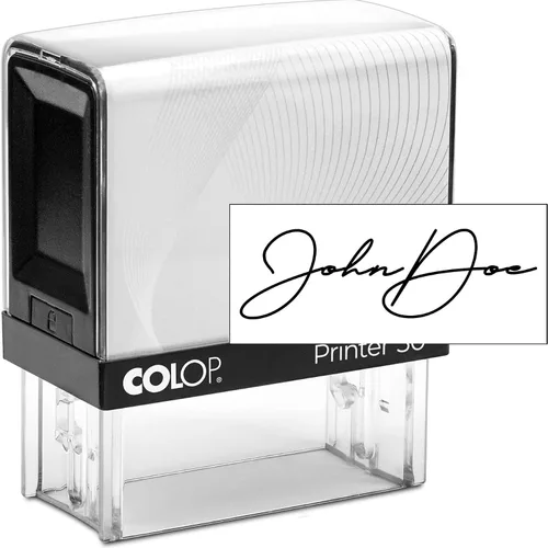 Vista 13 de Rubber Stamp Creation COLOP - Sello de Firma Personalizado Autoentintado de Tamaño Extra Pequeño, 15 Colores de Tinta, Rectangular, Multicolor