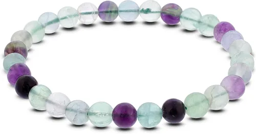 Vista 514 de Gem Avenue Handmade Round Bead Stretch Bracelet Unisex Natural Stone Beaded Jewelry for Men & Women, Elastic Wristband for Daily Wear