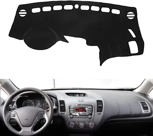 Vista 3 de Cubierta de tablero de instrumentos para Kia Forte Cerato 2014-2017 Dashboard Cover Mat Parasol Protector Antideslizante No Glare