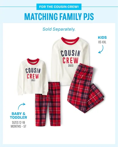 Vista 3 de The Children's Place Kids' Family Matching, Christmas Pajama Sets. Fleece Seasonal