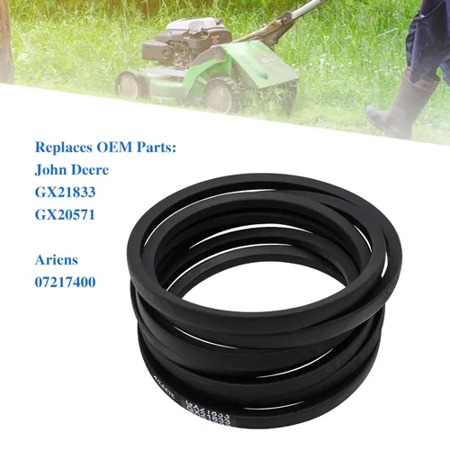 Vista 3 de GX21833 - Cinturón de cubierta de 1/2 x 141 pulgadas para John Deere D140, D155, D160, E140, E150, E160, E170, S140, S160, S170, LA140, LA145