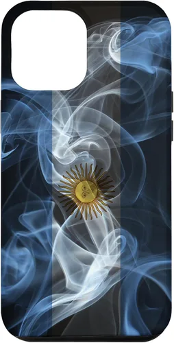 Vista 26 de iPhone 16 Smoky Argentina Flag - Funda de orgullo argentino estilo humo