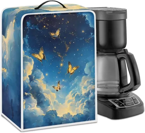 Vista 73 de Cubiertas antipolvo para máquina de café cruzado con bandera estadounidense, para mezclador, máquina de jugo, mantiene la cocina y la oficina