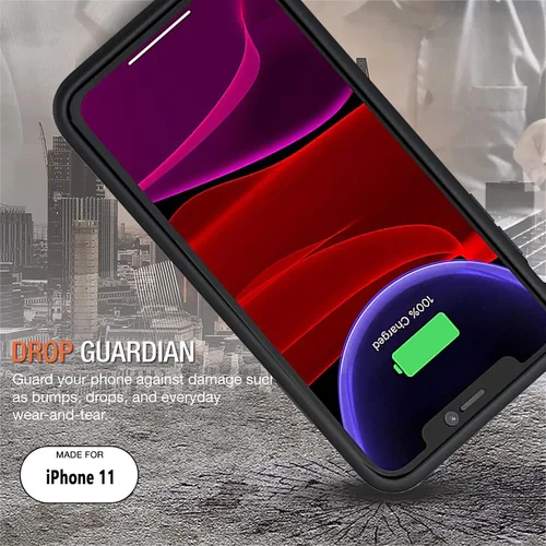 Vista 5 de Funda de batería para iPhone 11, funda de carga portátil recargable de 7000 mAh mejorada compatible con iPhone 11 (6.1 pulgadas) con cargador
