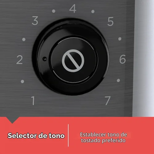 Vista 5 de Black & Decker Tostadora de 2 rebanadas con función de botón de ranura extra ancha, selector de sombra y bandeja de migas abatible, negro/acero