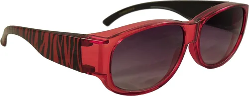 Vista 3 de Ideal Eyewear Gafas de sol con estampado animal para usar sobre gafas graduadas funda incluida Marrón