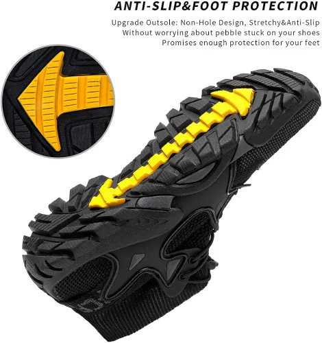 Vista 5 de SOBASO Zapatos de senderismo para hombre zapatos de correr de sendero elegantes y antideslizantes para fitness caminar correr calcetines