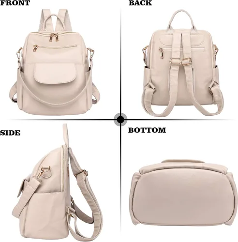 Vista 2 de ASDSSRY Mochila de Moda para Mujer Bolso Impermeable Mochilas Escolares Viajes Compras Mochila Convertible Bolsa de Hombro para Damas