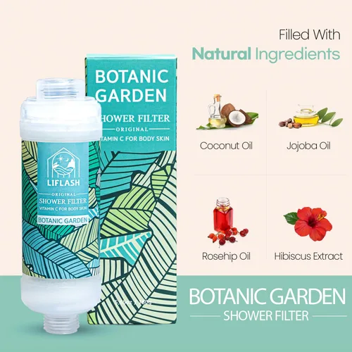 Vista 4 de LIFLASH Filtro de Ducha de Vitamina C para Agua Dura, Purificador Suavizante de Aromaterapia, Ayuda con Piel Más Suave y Mejora del Cabello
