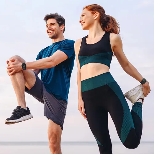 Vista 5 de Paquete de 2 bandas impermeables compatibles con Fitbit Versa 2 bandas para mujeres y hombres Muñequeras de repuesto transpirables de nailon