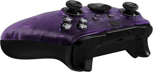 Vista 9 de eXtremeRate Clear Atomic Purple Replacement Faceplate Cover for Xbox One Elite Controller Series 2 (Model 1797), Custom Front Housing Shell Case &