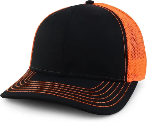 Vista 5 de Armycrew Gorra de béisbol extragrande XXL de perfil bajo con malla en dos tonos Negro carbón