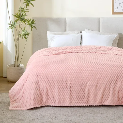 Vista 106 de BEDELITE Manta de forro polar para sofá y cama, manta decorativa de jacquard 3D de almendra, súper suave y acogedora, manta mullida cálida adecuada