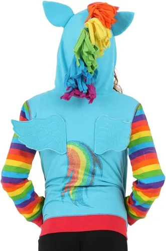Vista 5 de My Little Pony - Sudadera con capucha con cremallera para niñas