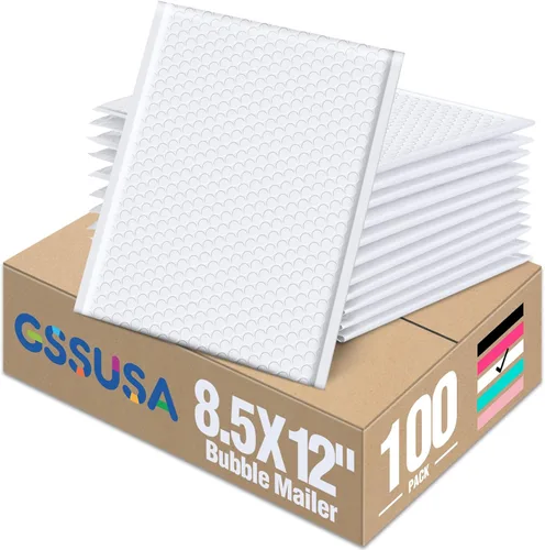 Vista 18 de GSSUSA Paquete de 100 sobres de burbujas negras de 4 x 8 y 6 x 10 pulgadas Negro