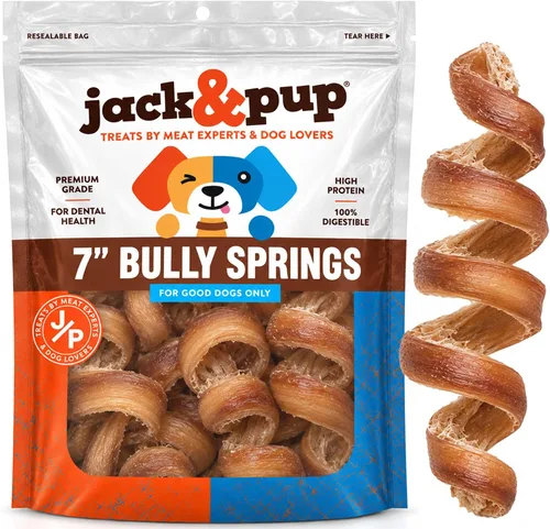 Vista 14 de Jack&Pup - Palitos trenzados de 6 pulgadas (paquete de 5) palitos gruesos de larga duración para perros medianos a grandes y masticadores agresivos