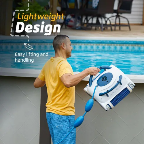 Vista 37 de Dolphin E10 - Aspiradora robótica automática para piscina, cepillo de limpieza activo, acceso a filtros de carga superior, ideal para piscinas sobre