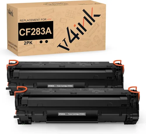 Vista 6 de V4INK cartucho toner color negro CF283A 83A compatible con LaserJet Pro M127 M127FW FN M125 125FW 125A M201 M225MFP. Paquete de 2 Negro (Black Navy)