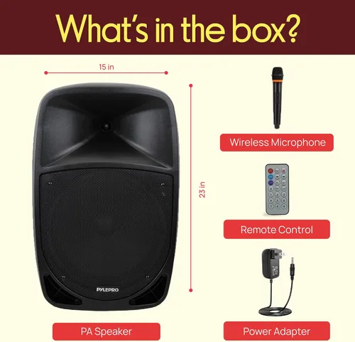 Vista 10 de Altavoz PA Bluetooth portátil de 1200 W, subwoofer de 12 pulgadas, luces indicadoras de batería LED con batería recargable incorporada, lector
