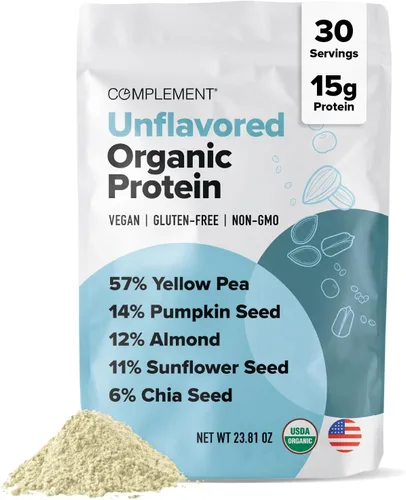 Vista 13 de Complement Proteína vegana sin sabor – Proteína orgánica baja en carbohidratos, baja en calorías, sin azúcar, sin soja, sin OMG, sin gluten, 0.55 oz