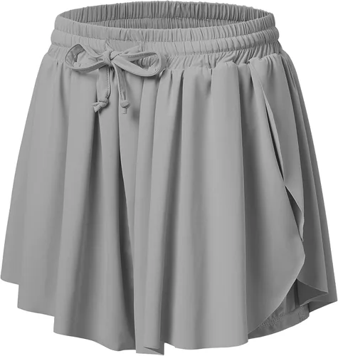 Vista 5 de Pantalones cortos fluidos con diseño de mariposa para niñas, pantalones cortos deportivos para niños pequeños y jóvenes con forro 2 en 1