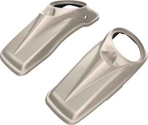 Vista 74 de Tapas para bocinas de motocicleta aptas para 2014+ Harley Touring Hard Saddle Bags - Whisky ámbar, 8 pulgadas Amber Whiskey