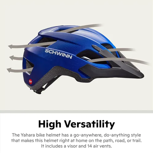 Vista 4 de Schwinn Yahara ERT - Casco de bicicleta para adultos, jóvenes, hombres y mujeres de 8 años en adelante, puede adaptarse a una circunferencia