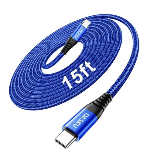 Vista 94 de Dasku iPhone 17 USB C a USB C de carga rápida, 60 W (3.1 A), paquete de 2 cables cargador de carga de 3 pies tipo C para iPhone 17/16/15/15 Plus/15