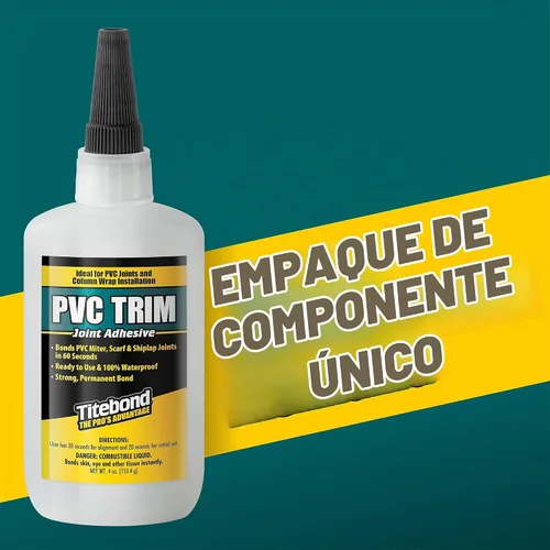 Vista 6 de Titebond 4 onzas. Adhesivo para juntas de moldura de PVC