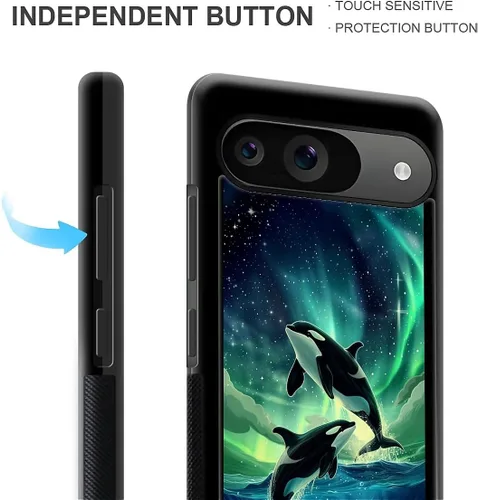 Vista 515 de Compatible con Google Pixel 4A 5G Mobile Case Creative Acrylic Panel trasero Silicona Protección Grip especialmente diseñado para Google Pixel 4A 5G