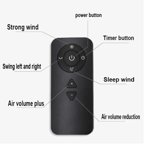 Vista 5 de HIIGH Ventilador sin aspas montado en la pared de 14 pulgadas, 26 W, control remoto/temporizador, ventilador de escritorio plegable sin hojas ultra