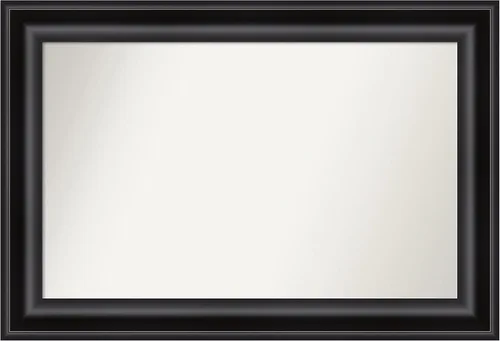 Vista 470 de Amanti Art Espejo personalizado, espejo de baño negro puente, espejo de pared o espejo de tocador de baño sobre el fregadero (26 x 26 pulgadas)