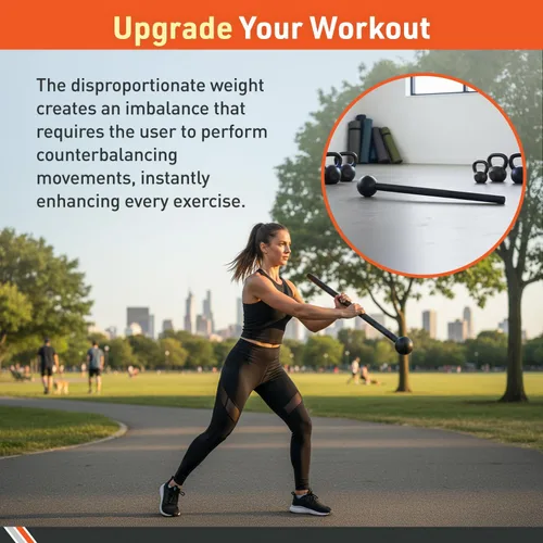 Vista 3 de Body Sport Entrenamiento de fuerza de maza de acero y entrenamientos de cuerpo completo Fitness profesional para gimnasio y en casa