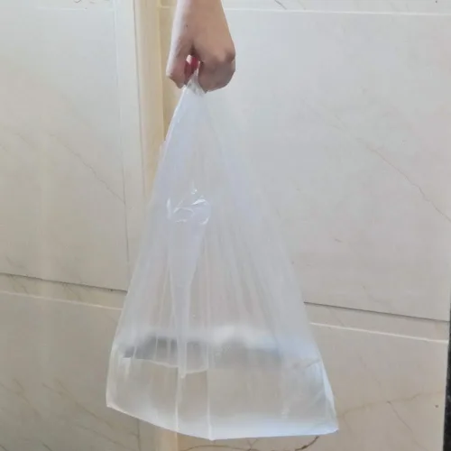 Vista 8 de Bolsas de compras de plástico transparente para camisetas, reutilizables Thank You Bgs (320 unidades) Thick Plastic Material, Flat Bottom, Tear