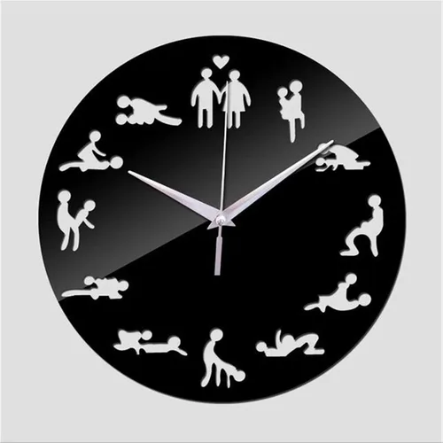 Vista 2 de Reloj de pared con posición, diseño moderno, autoadhesivo, 3D, para sala de estar, espejo, silencioso, reloj de cuarzo, adhesivo (color café 059)
