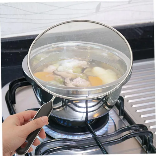 Vista 8 de 3 Pcs Stainless Steel Fine Mesh Splatter Screen for Cooking Pan